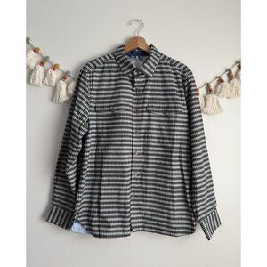 Con.Struct Silvadur Button Down Over Shirt Shacket Plaid Performance Office L